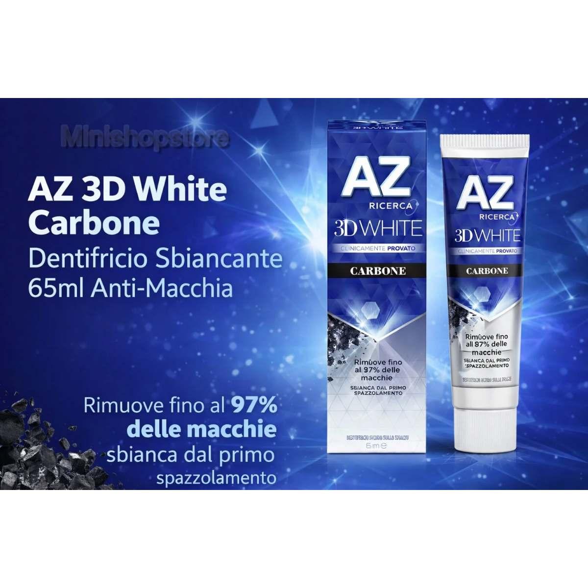 AZ 3D White Carbone Dentifricio Sbiancante 65ml Anti-Macchia