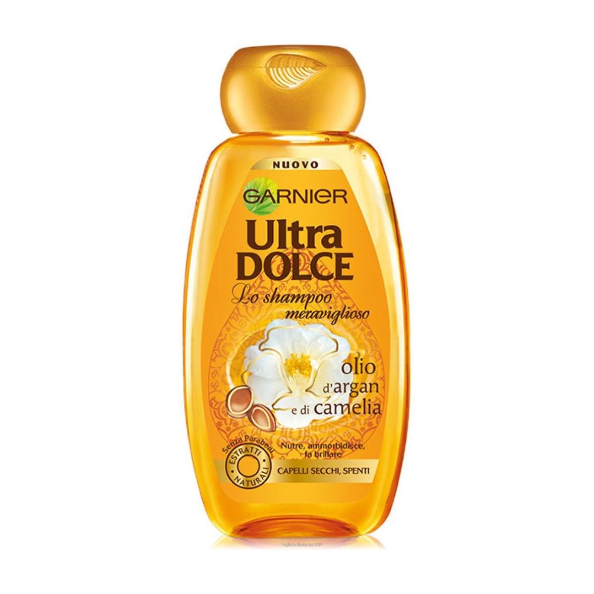 Garnier Ultra Dolce Shampoo Olio di Argan e Camelia 300ml Capelli Secchi