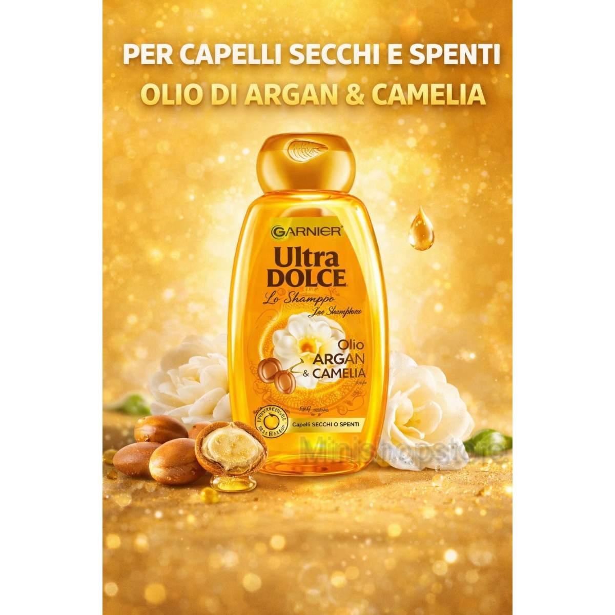 Garnier Ultra Dolce Shampoo Olio di Argan e Camelia 300ml Capelli Secchi