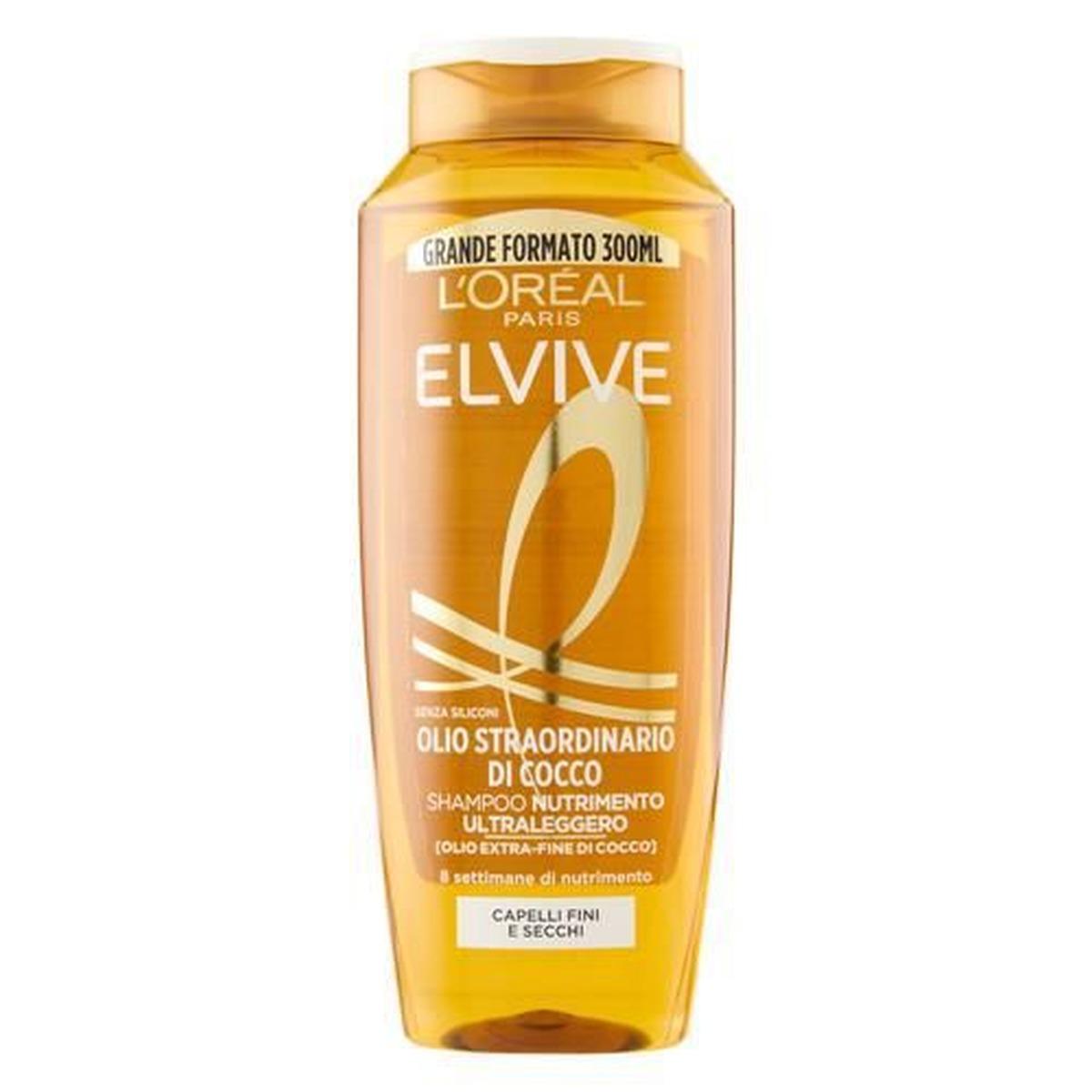Shampoo Elvive Olio di Cocco 300ml LOréal Nutriente Capelli Secchi