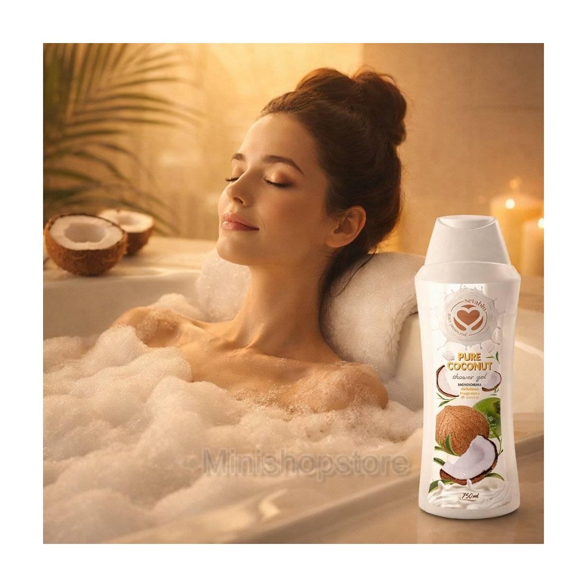 Setablu Bagnoschiuma Pure Coconut 750ml Doccia Idratante Profumo Cocco