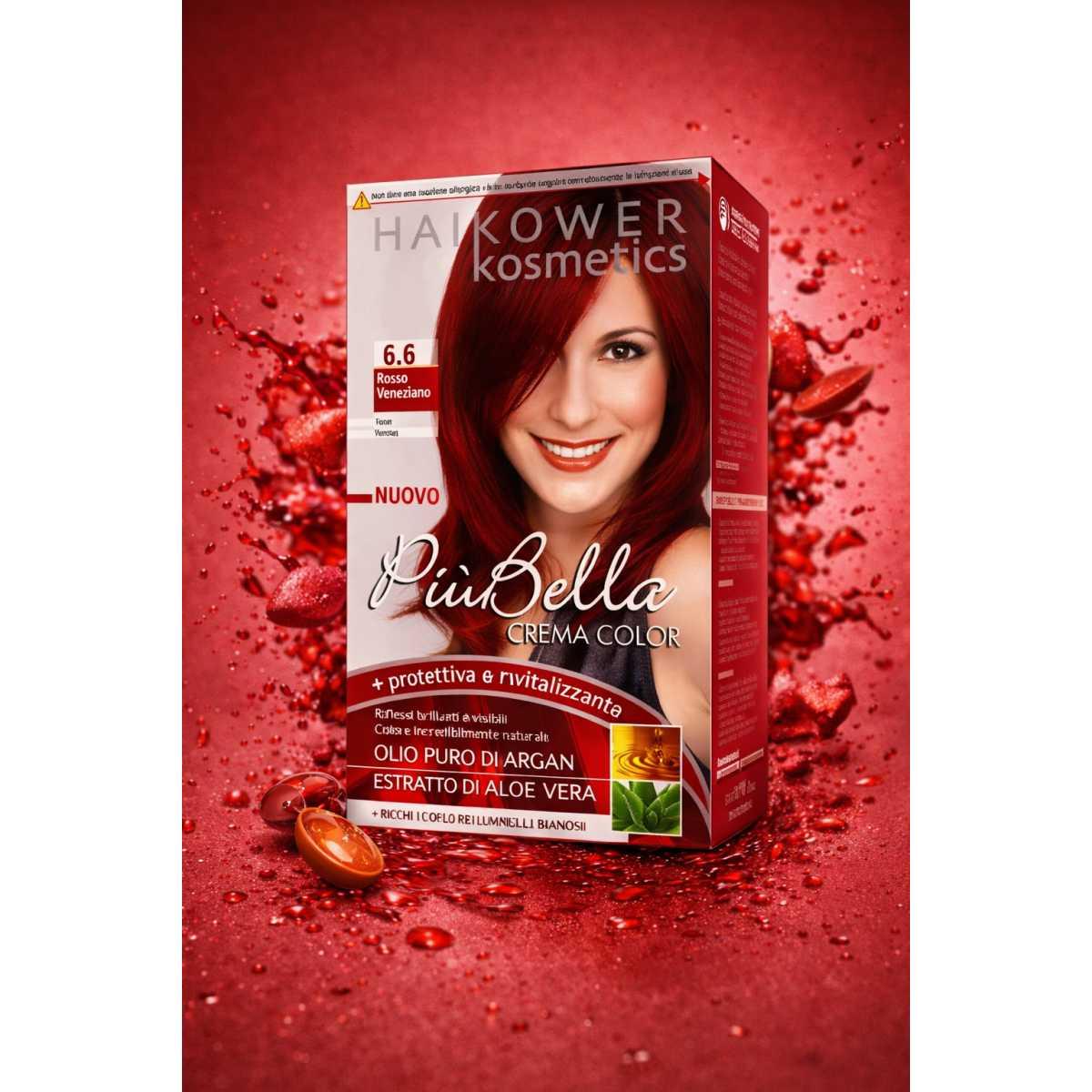 PiuBella Kit Tinta Capelli Rosso Veneziano 6.6