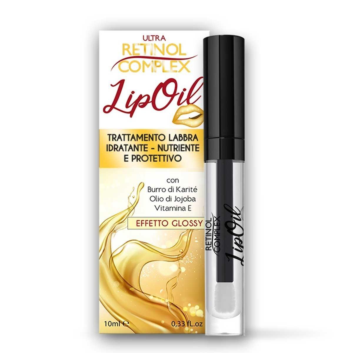 Lip Oil Retinol Complex 10ml Trattamento Labbra Glossy Nutriente