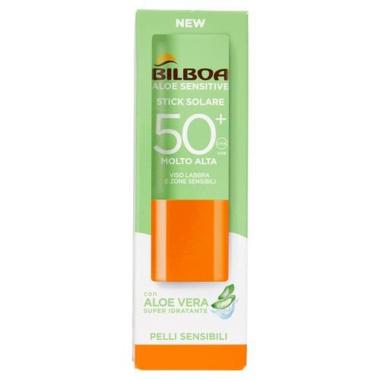 Stick solare Bilboa Aloe Sensitive SPF 50+ viso e labbra 12 ml