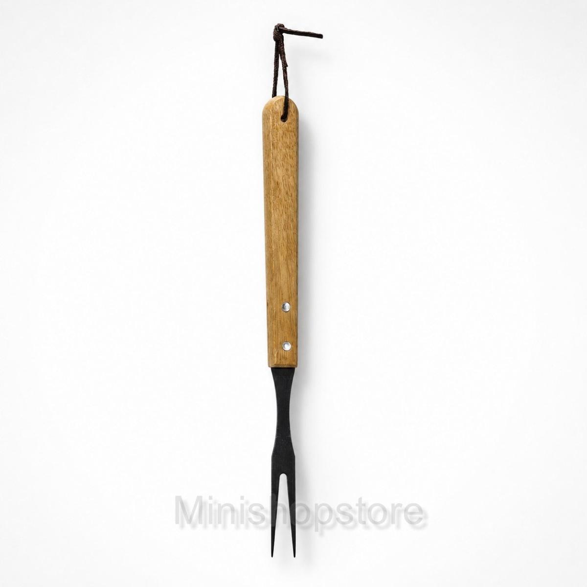 Set utensili barbecue GT 3 pezzi con manico in legno