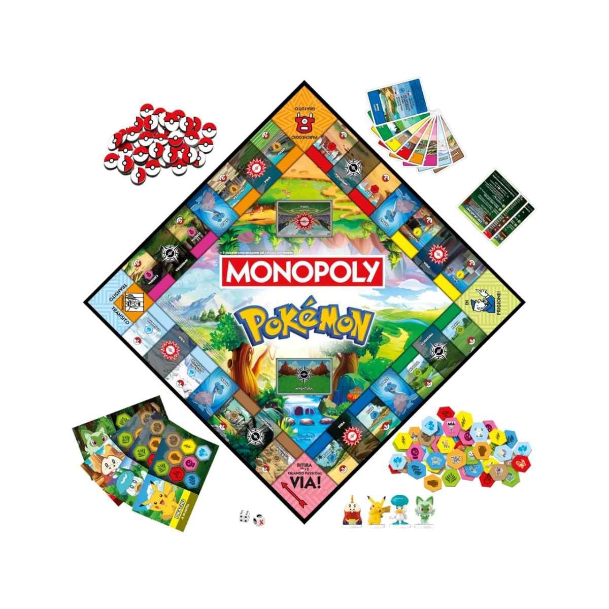 Monopoly Pokémon Hasbro gioco da tavolo 2-4 giocatori 8+